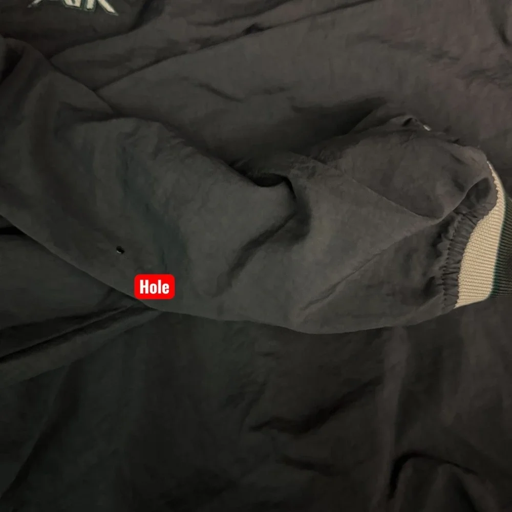 Vintage Nike Air Pullover Mens XL Center Swoosh Navy Blue Black V Neck Y2K